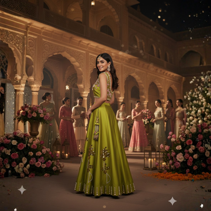 Handwork Silk Lehenga Set | Designer Embroidery