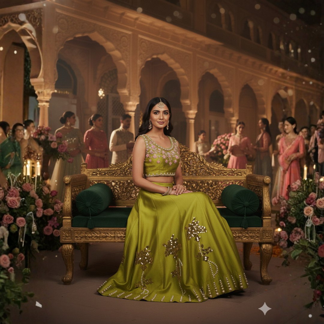 Handwork Silk Lehenga Set | Designer Embroidery